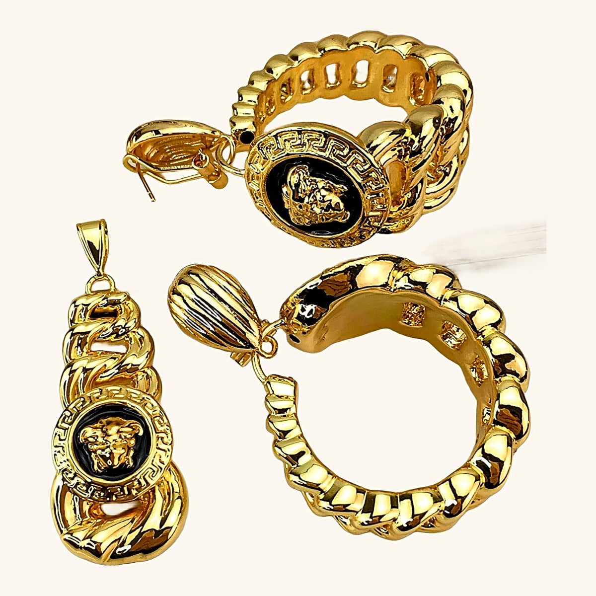 Macdanny Elegant Gold Color Jewelry Set