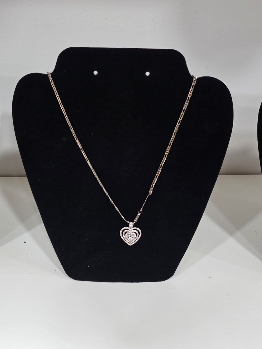 Rose gold heart pendant necklace ME0024